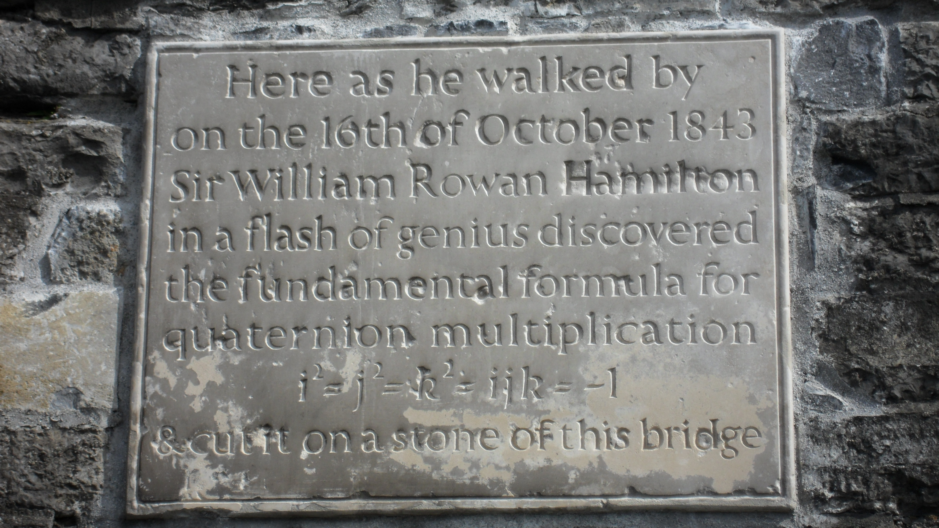 Broom Bridge plaque